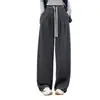 Pantalones a Cuadros Estilo Perezoso de Otoño para Mujer Tallas Grandes 118