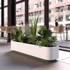 Macetero Imitación Terrazo Exterior Tienda Calle Comercial Cafetería Lechería Canaleta de Flores de Hierro Soporte para Flores de Exterior