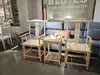 Silla Oficial de Sombrero de Madera Maciza Blanca sin Acabar, Silla de Comedor, Silla Blanca sin Acabar con Respaldo de Peine, Sillón, Piezas Blancas sin Acabar