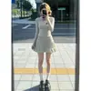 Traje de punto estilo francés para mujer, nueva colección de otoño, talla petite, elegante y con estilo, hermoso conjunto de dos piezas de suéter y falda corta