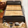 Cama de solteiro dobrável para uso doméstico, cama simples para cuidados pós-parto, cama de solteiro/casal para cochilo e plantão, cama de ferro para quarto de aluguel para adultos