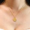 Europa e Estados Unidos transfronteiriço em Vento Estrela colar da lua redondo marca diamante pingente feminino titânio aço 18K ouro corrente clavícula outlet de fábrica