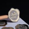 En stock, etiqueta adhesiva especial con logotipo, etiqueta adhesiva con relieve, sello bronceado, etiqueta adhesiva personalizada, envío gratuito