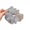 Diadema de gasa de burbujas con lunares de encaje súper suave color lila, versátil y elegante, estilo coreano para coletas y moños