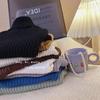 [En stock suéter de cuello alto para niños otoño e invierno nuevo para niños y niñas grueso cálido de una pieza de terciopelo de punto bajo
