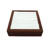 Placa Marrom Quadrada com Borda de Veludo para Exibição de Joias Pingente Colar Anel Brincos Placa para Exibição de Joias Placa para Exibição de Joias