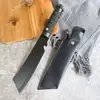 Cuchillo de hoja negra de acero inoxidable para exteriores cuchillo de camping al aire libre cuchillo multifunción para exteriores cuchillo de exterior camping defensa personal cuchillo recto