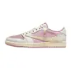 Zapatillas deportivas de baloncesto Jordan 1 de caña baja para hombre y mujer, AJ1 Lightning Reverse Swoosh Black Warrior Mocha, transfronterizas europeas