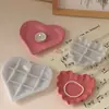 Amapola DIY Aromaterapia Yeso Cemento Encaje Lazo Corazón Bandeja Plato Adorno Resina Silicona Molde