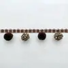 Fleco de Encaje para Cortina con Pompones, Fleco Estilo Vintage, Bolas de Piña, Adornos Laterales Decorativos, Adornos Pequeños