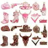 Chapéu de Cowboy Ocidental Europeu DIY Esmalte Gotejante Ornamento Acessórios Pingente Único Bota de Cowboy Charme Estilo Pequeno Perfume Pingente de Colar