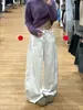 Jeans de trabajo blancos de tiro alto y pierna ancha, adelgazantes y versátiles, con un diseño de pierna curva, perfectos para un look moderno de estilo coreano, y favorecedores para figuras con forma de pera