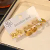 Pendientes de Acero Inoxidable de Moda Diaria Versátiles Estilo Europeo y Americano Más Vendidos Transfronterizos Joyería de Acero Inoxidable Pequeña Lujo Nicho Personalidad