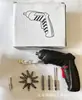 Set de Destornillador Eléctrico Recargable Mini Destornillador Eléctrico de Mano Taladro Multifuncional con Batería de Litio con Rotación Hacia Adelante y Hacia Atrás