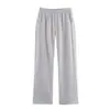 Traje Casual Transfronterizo Nuevo Europeo y Americano para Mujer con Decoración de Lazo Lateral Ropa Exterior Estilo Kimono + Pantalones Estilo Pijama