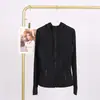 Jaqueta com Capuz Lulu em Estoque com Etiqueta, Entrega Direta, Roupa para Corrida e Yoga, Cardigan Esportivo Slim-Fit com Zíper