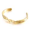 Venta al por mayor de fábrica Europa y Estados Unidos nuevo brazalete personalizado giro simple liso abierto metal chapado brazalete brazalete C