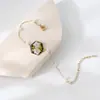 Pulsera de Semilla de Mostaza y Nomeolvides Flor Real Souvenir Joyería Popular Creativa Regalo Pulsera de Acero Inoxidable y Perlas