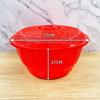 867 Cesta de Tampa Vermelho Redondo Lace Cesta de Arroz Recuperado Plástico Pequeno Furo Cesta de Drenagem Colheita de Frutas Cesta Redonda de Limpeza