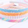 Diadema linda para niños transfronteriza 1 cm fresca Princesa color degradado pasador tira de tela color polvo de cebolla diadema joyería