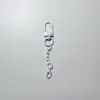 Hebilla de puerta de aleación de color + cadena de 4 secciones + juego de cierre de langosta Hebilla de cadena de pintura horneada Accesorios de hebilla de joyería Llavero Hebilla colgante