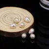 Miçangas Imitação Pérola Meio Furo Personalizadas Gota d'Água Alto Brilho Formato Gota d'Água Miçangas Soltas Acessórios para Joias DIY Brincos Pingentes