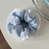 Scrunchie de bolinhas com laço de fita para mulheres, elástico de cabelo suave, modelador de cintura para rabo de cavalo, lenço de cabeça, anel de cabelo, acessório de cabelo