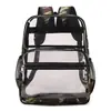 Amazon 2026 Mochila Transparente de Gelatina de Gran Capacidad Impermeable para Estudiantes Bolsa Escolar Mochila de PVC Mochila de Gelatina