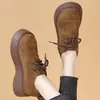Mocassins para Mulheres 2025 Outono Novo Veludo Fosco Sapatos de Solado Grosso Bico Redondo Plataforma Boken Shoes de Solado Grosso para Mulheres