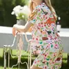 [Gato de fresa] chica dulce Verano estilo perezoso pijama mujer manga corta seda de hielo prenda exterior ropa de casa