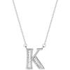 Ventas Directas de Fábrica Collar de Plata 925 26 Letras Inglesas Estilo Simple Ins con Letra Mayúscula con Incrustaciones de Diamantes Nombre Cadena Clavicular Colgante para Mujer