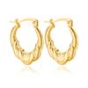 Pendientes de acero de titanio brillante en forma de U con forma de gota de agua que combinan con todo, de moda transfronteriza de Amazon, con diseño de estilo casual europeo y americano.
