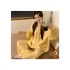 Pijama Nuevo al por Mayor para Mujer Transmisión en Vivo Celebridad de Internet Popular Algodón Nube Solapa Grande Encaje Conjunto de Ropa para el Hogar de Primavera y Otoño