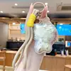 Llavero Colgante de Dibujos Animados Imitación Oro 999 Estilo Perlas de Agua Souvenir Decoración para Bolso de Teléfono Móvil Pequeño Regalo Venta al por Mayor