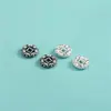 Plata Esterlina S925 Nuevos Accesorios Estilo Chino Lingote de Dinero Separador Separador Pulsera de Cuerda Trenzada DIY Separadores de Cuentas para Pulsera de Cristal