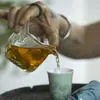 Copo Quadrado Resistente ao Calor com Bico de Águia para Cerimônia do Chá, Copo Quadrado de Alta Temperatura com Padrão Martelado de Alta Qualidade, Conjunto de Chá Kung Fu, Recipiente para Compartilhar Chá