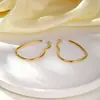 Pendientes Retro Geométricos en Forma de Corazón Estilo Hong Kong, Pendientes de Diseño Sencillo, Elegantes Accesorios de Aro Grande para Mujer, Venta al por Mayor desde el Fabricante