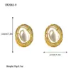 Nuevos Pendientes Ovalados Huecos de Piedra Ojo de Gato Minimalistas, Pendientes de Nicho de Moda de Alta Gama con un Ambiente Versátil y Elegante