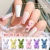 Liga de Zinco Fofa Desenho Animado Joias para Nail Art Cor Popular da Internet Tinta Spray Urso Coelho Rosa Decoração de Nail Art Acessórios