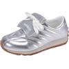 Tênis de Treino Feminino prata 2025 Novos Sapatos de Ballet Esportivos Versátil Plano Casual Sapatos Femininos Sapatos Forrest Gump tênis