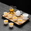 2026 Nuevo Modelo Porcelana de Jade Grasa de Oveja Juego de Té Kung Fu para Uso Doméstico, Incluye Gaiwan, Taza de Té y Mesa de Té, Juego de Tres Piezas