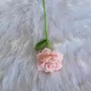 Ramo Tejido de Rosa Puntiaguda Terminado DIY Hecho a Mano Flor Artificial Flor Eterna Crochetada Hilo Ramo Tejido Hecho a Mano