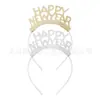 Faixa Decorativa para Festa de Ano Novo Faixa de Cabelo com Letras Feliz Ano Novo Dourada Prateada Festa 8
