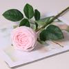 Rosa de mano de simulación, una sola rama, hidratante, de alta gama, para decoración de hoteles y hogares, flores falsas, accesorios para bodas, rosa