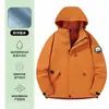 Chaqueta Tres en Uno para Exteriores para Hombres y Mujeres, Conjunto de Dos Piezas de Chaqueta de Algodón Impermeable y Cortavientos para Senderismo, Ropa de Montañismo con Logo Impreso Personalizado