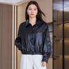 Chaqueta de Piel de Oveja Nueva Haining Otoño e Invierno para Mujer 2025 Chaqueta de Cuero Casual Suelta para Mujer Piel de Oveja Cuero Genuino