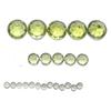 Piedra Peridoto Natural Redonda Facetada con Parte Posterior Puntiaguda 0.8m M-5Mm Accesorio de Joyería Piedra