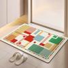 Alfombrilla de Piso para Baño Estilo Crema Alfombrilla para Pies de Lodo Diatomeas Alfombrilla Absorbente Antideslizante para Baño Alfombrilla de Entrada para Puerta de Ducha del Hogar