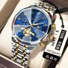 Poedagar/Marca Suiza 939 Reloj Multifuncional de Moda para Hombre Impermeable Luminoso de Cuarzo