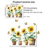DJ8028-8029 variedad de girasol en maceta mariposa pegatinas para ventana habitación infantil decoración del hogar pegatinas para ventana de cristal
